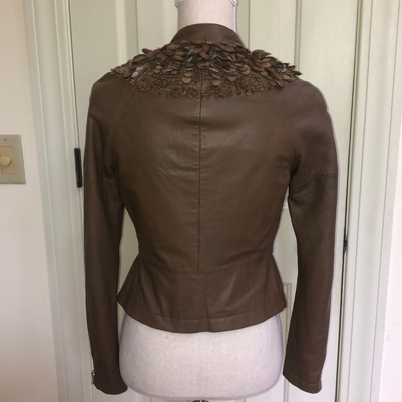 Givenchy Paris Lambskin Taupe Leather Jacket - Picture 4 of 7